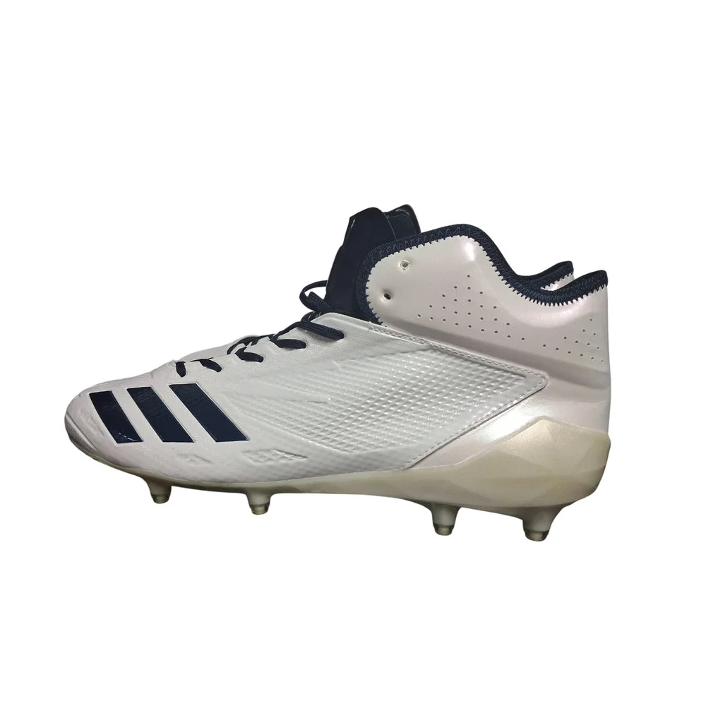 adidas Adizero 5-Star 6.0 Mid Football Cleats White Navy Men's Size 13 New